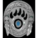 BEAR PAW PIN CAST INDIAN STYLE SHIELD PIN